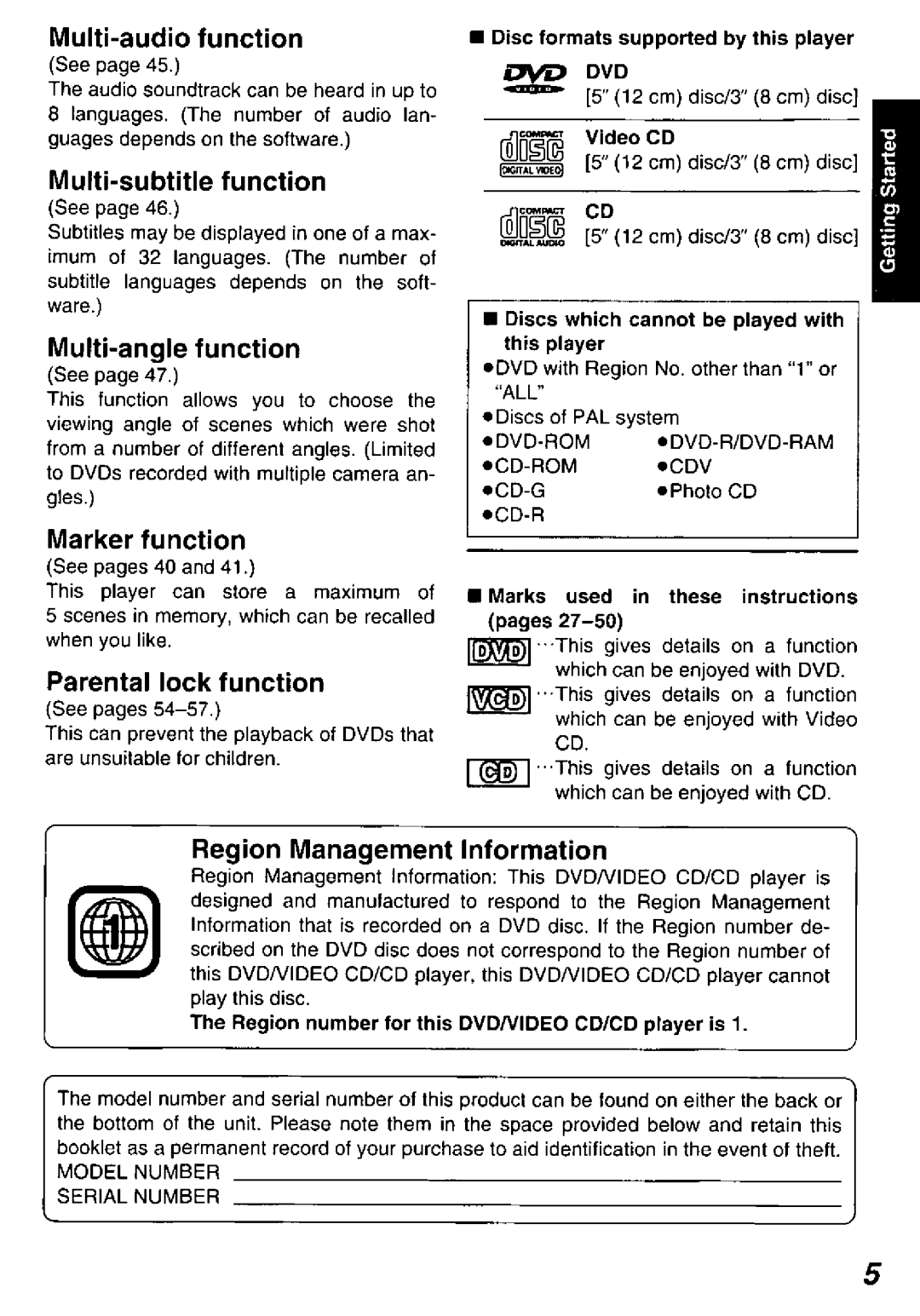 Panasonic DVD-P10D manual 