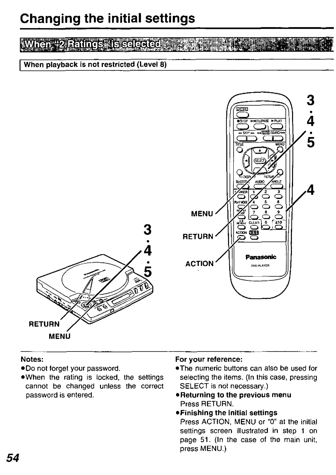 Panasonic DVD-P10D manual 