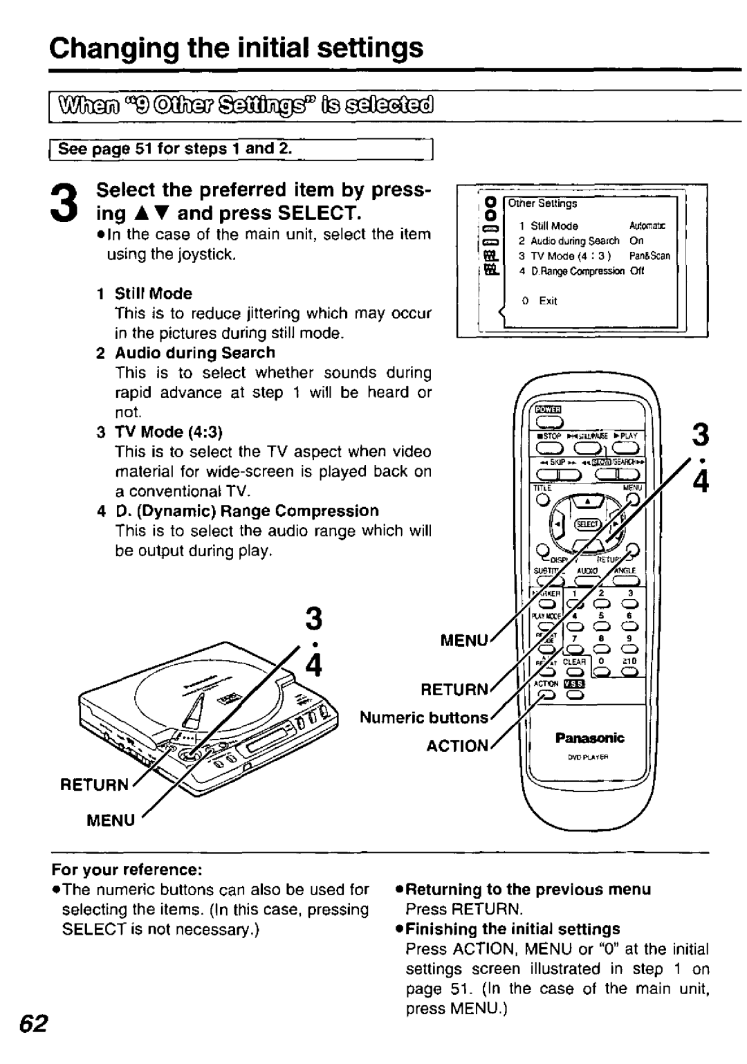 Panasonic DVD-P10D manual 