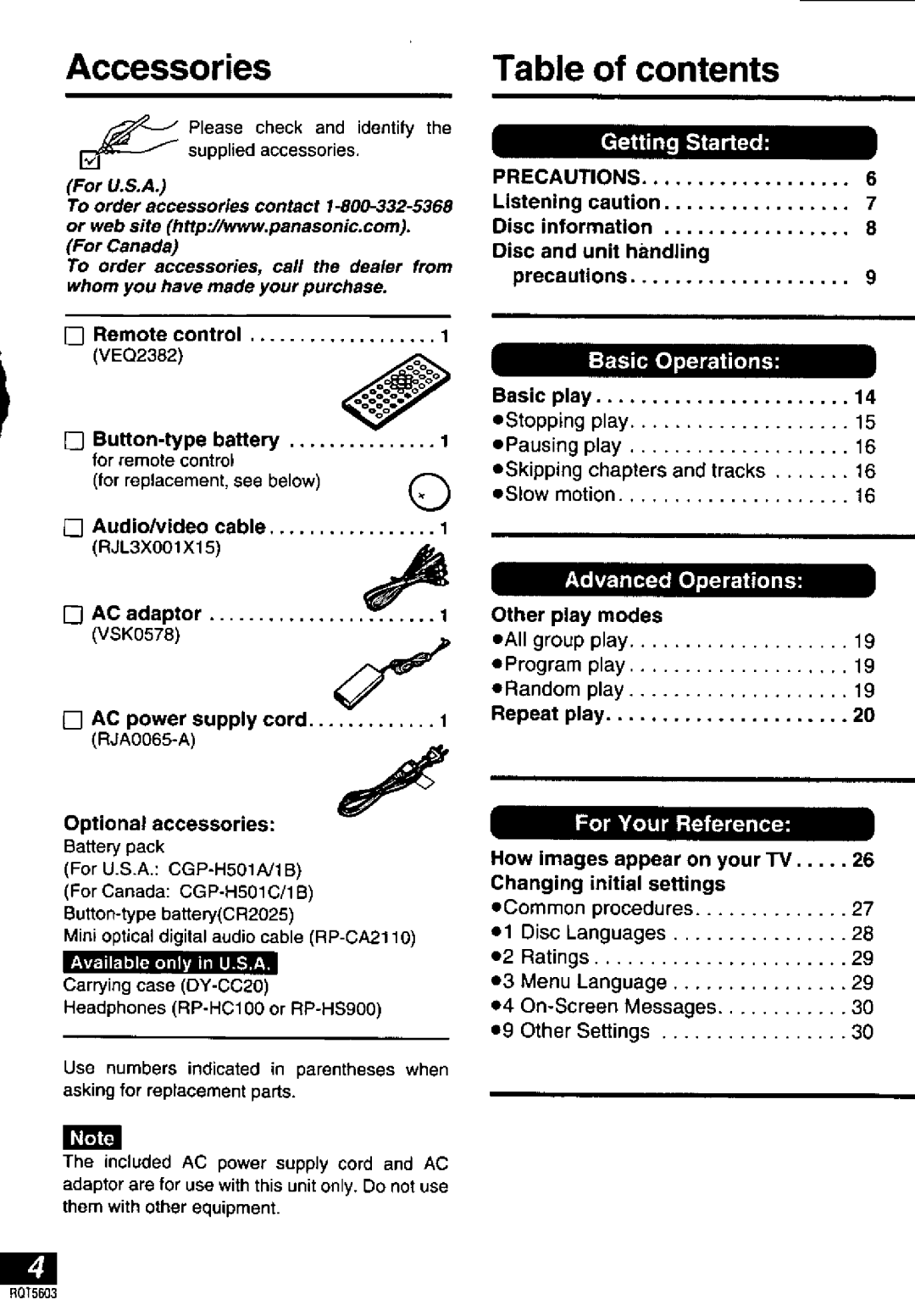 Panasonic DVD-PA65 manual 