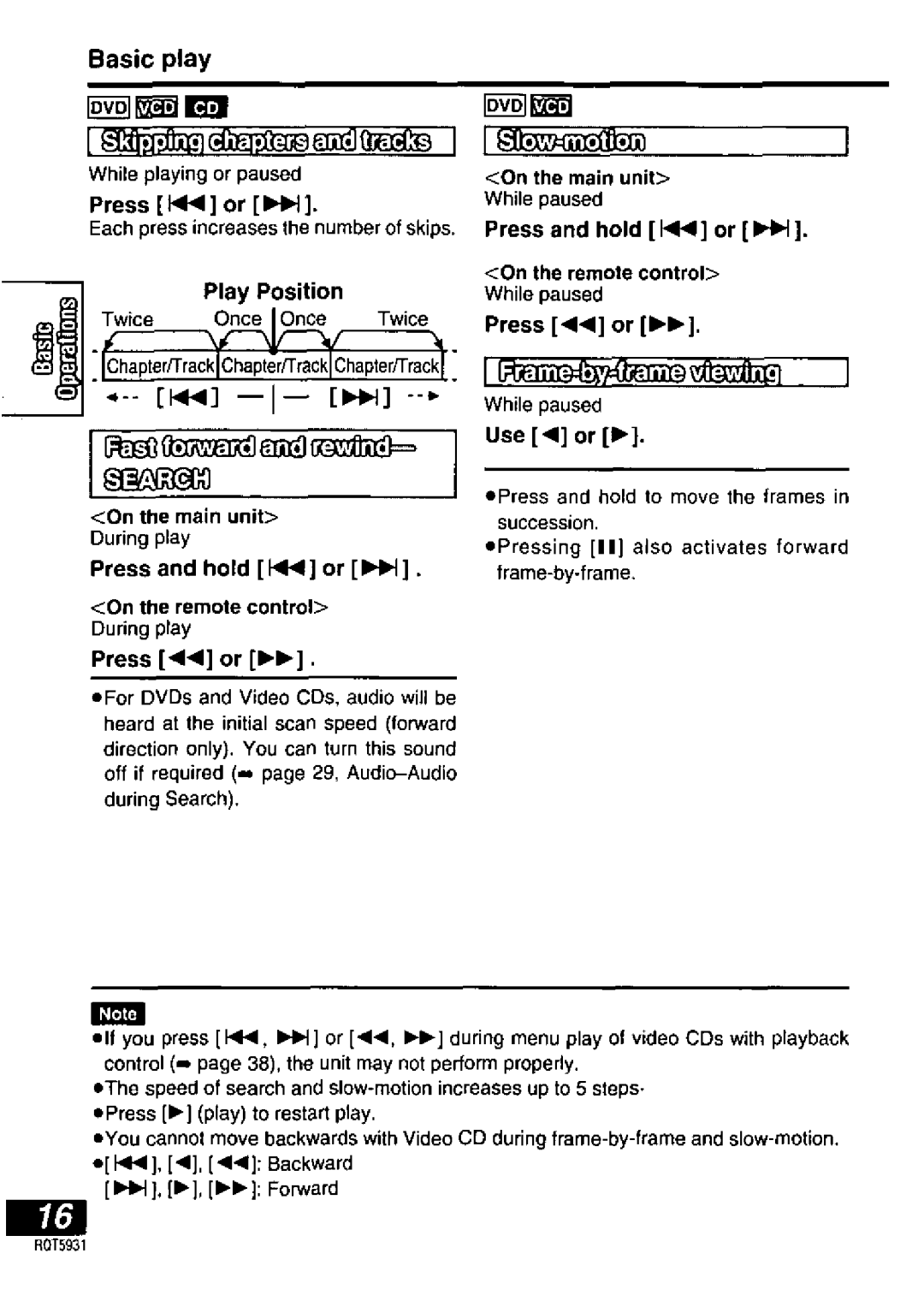 Panasonic DVD-PV40, DVDLV60 manual 