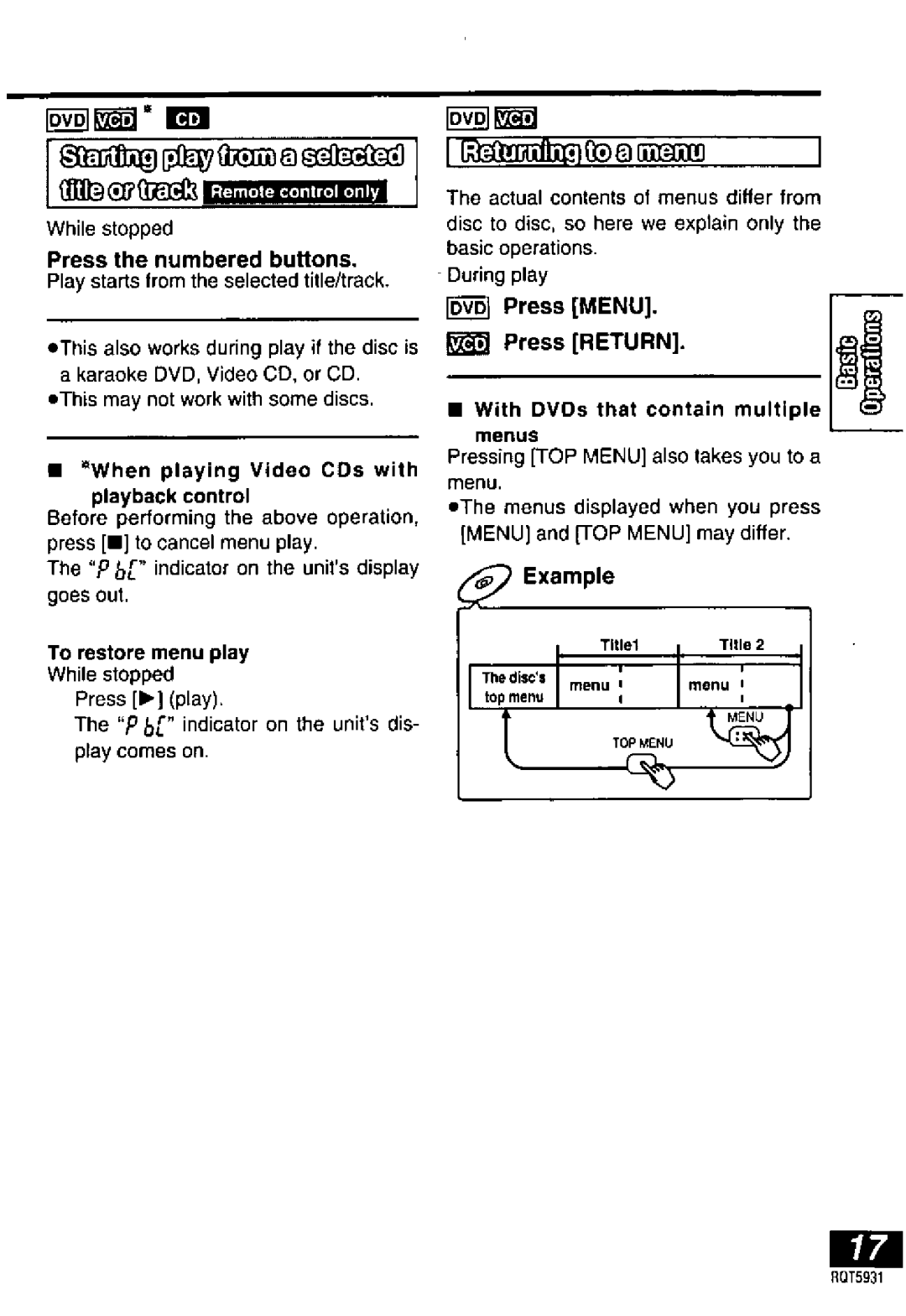 Panasonic DVDLV60, DVD-PV40 manual 