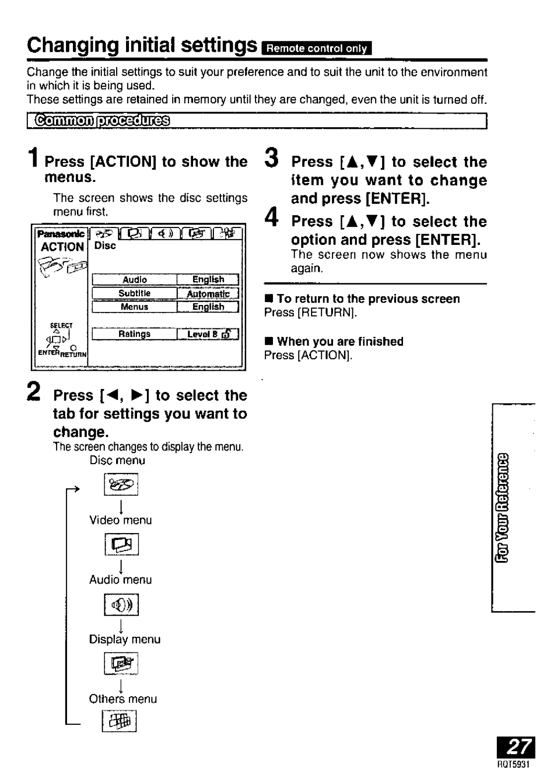 Panasonic DVDLV60, DVD-PV40 manual 