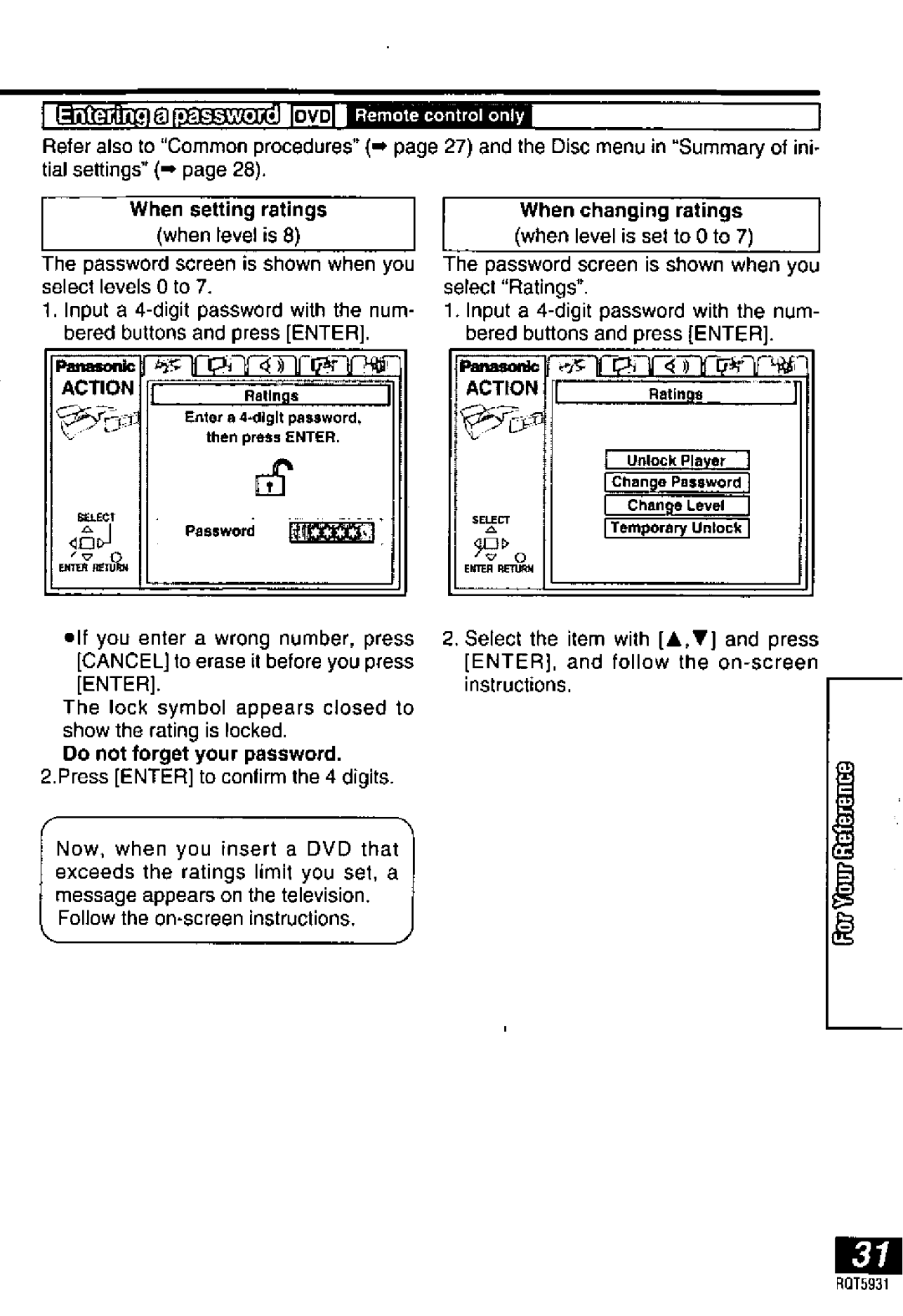 Panasonic DVDLV60, DVD-PV40 manual 