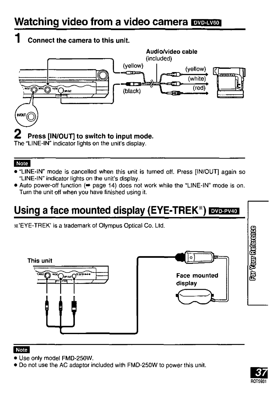 Panasonic DVDLV60, DVD-PV40 manual 