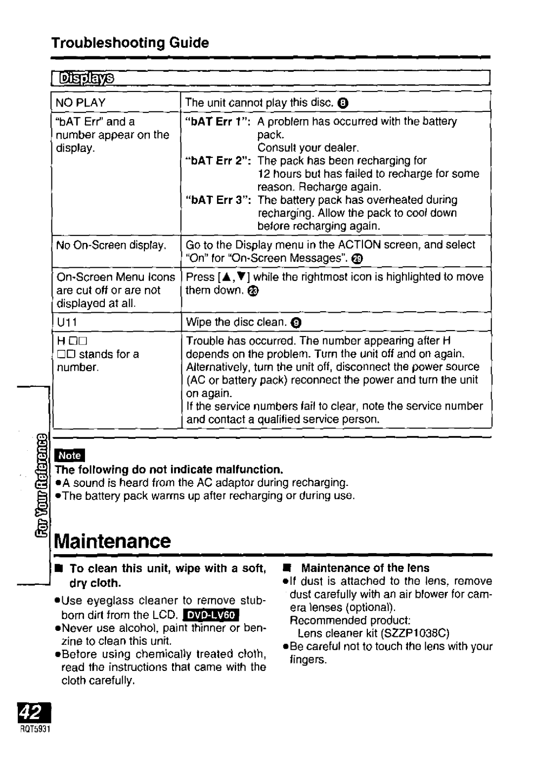 Panasonic DVD-PV40, DVDLV60 manual 