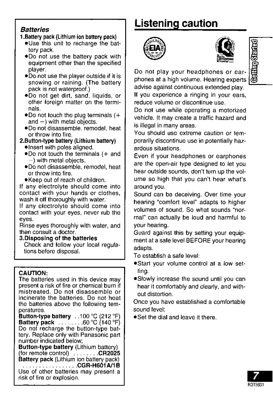 Panasonic DVDLV60, DVD-PV40 manual 