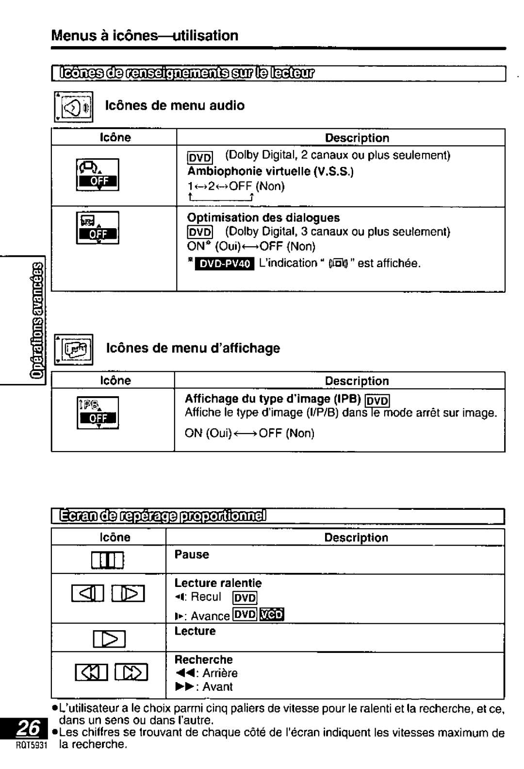 Panasonic DVD-PV40, DVDLV60 manual 