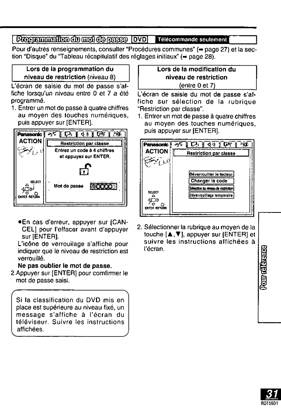 Panasonic DVDLV60, DVD-PV40 manual 