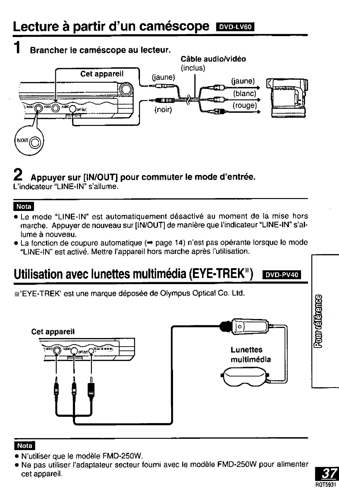 Panasonic DVDLV60, DVD-PV40 manual 