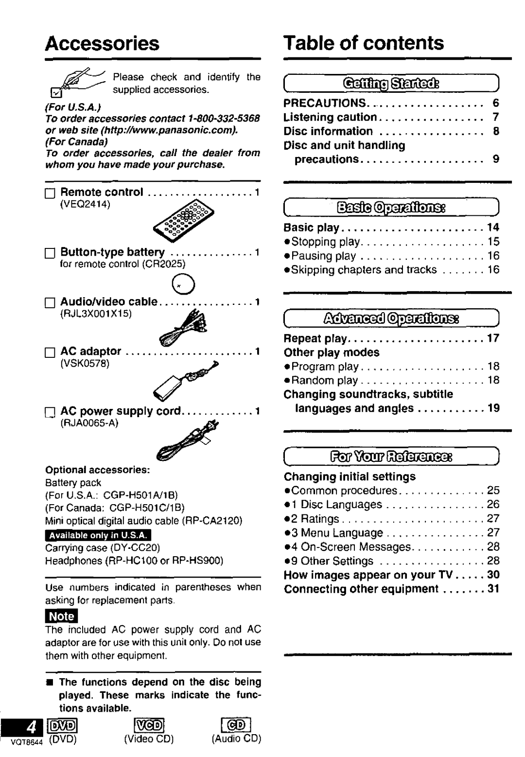 Panasonic DVD-PV55 manual 