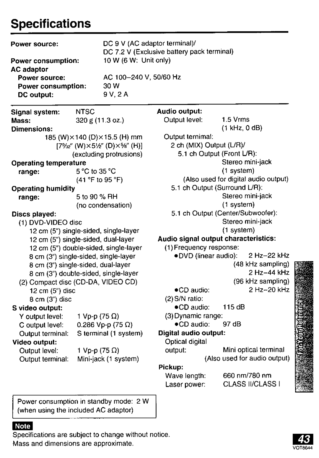 Panasonic DVD-PV55 manual 