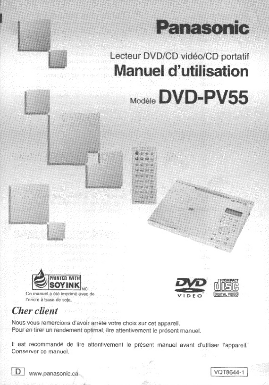 Panasonic DVD-PV55 manual 