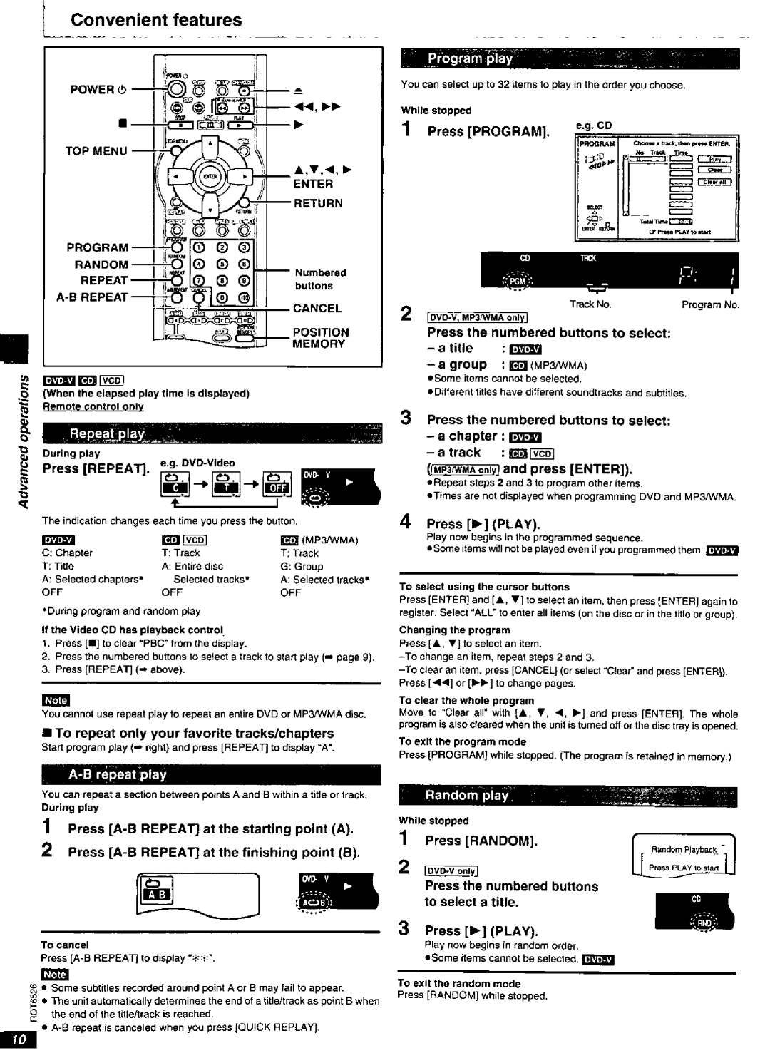 Panasonic DVD-RP62 manual 