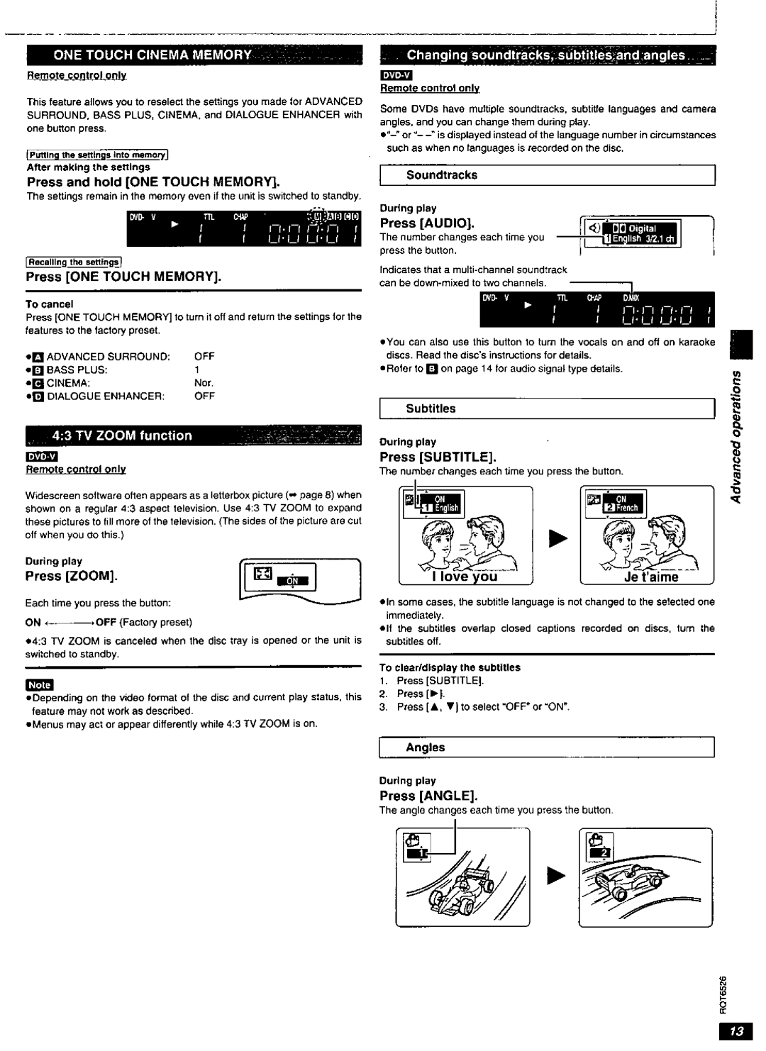 Panasonic DVD-RP62 manual 