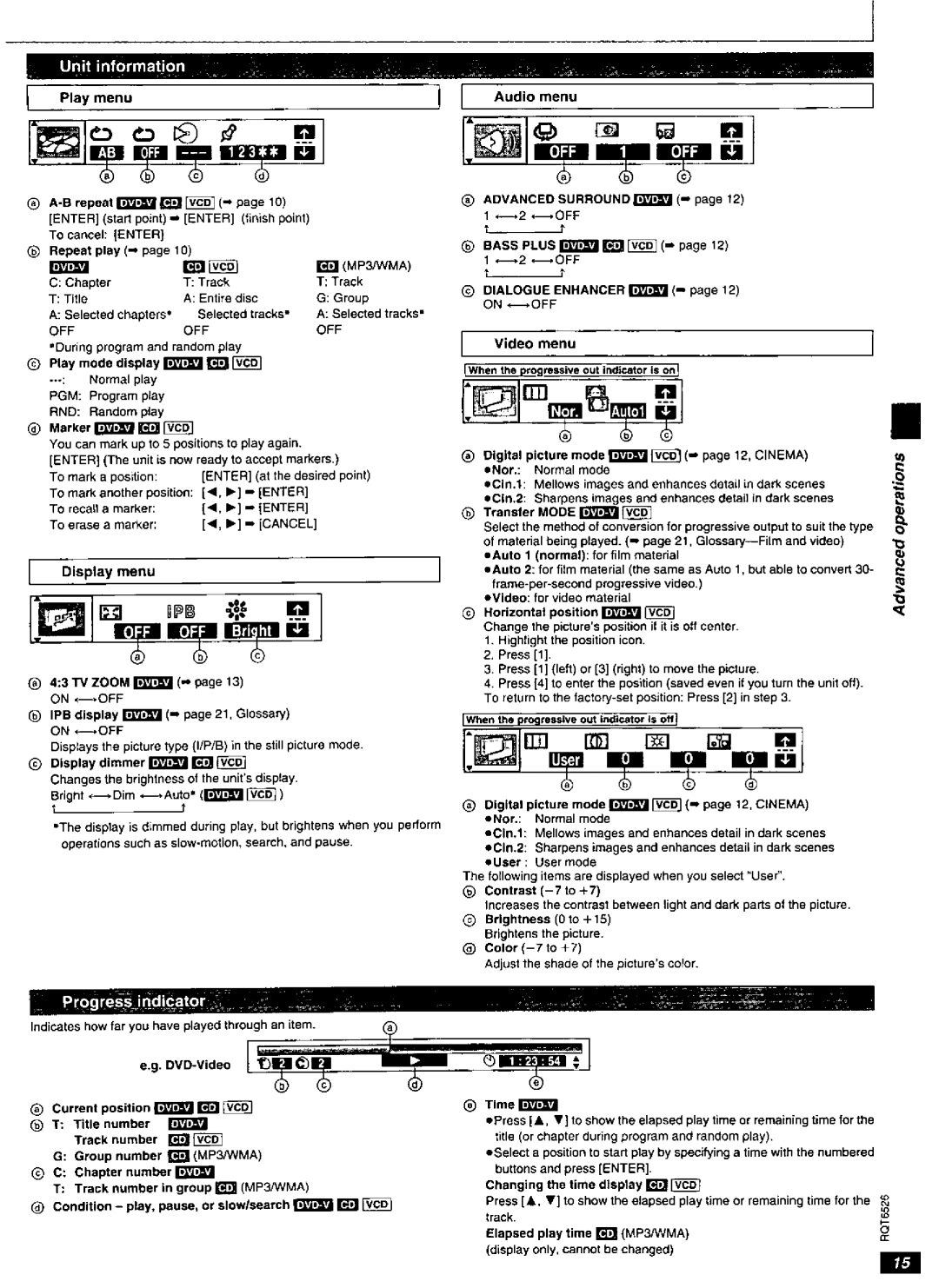 Panasonic DVD-RP62 manual 