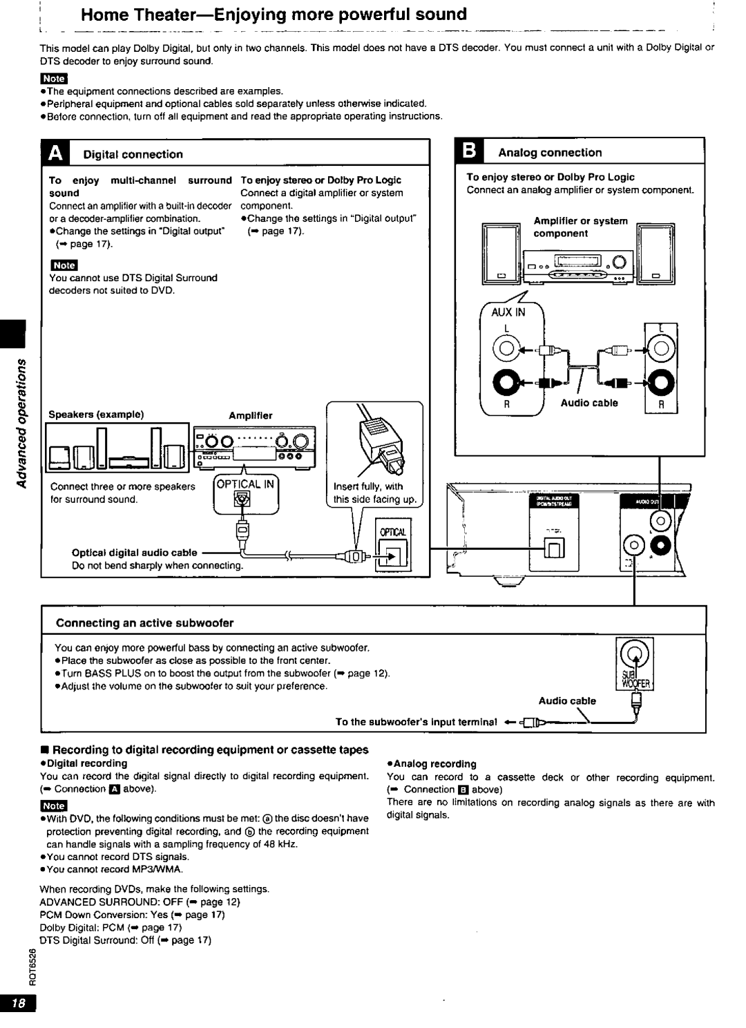 Panasonic DVD-RP62 manual 