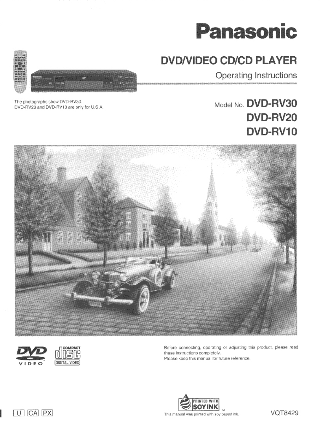 Panasonic DVD-RV30, DVD-RV20, DVD-RV10 manual 