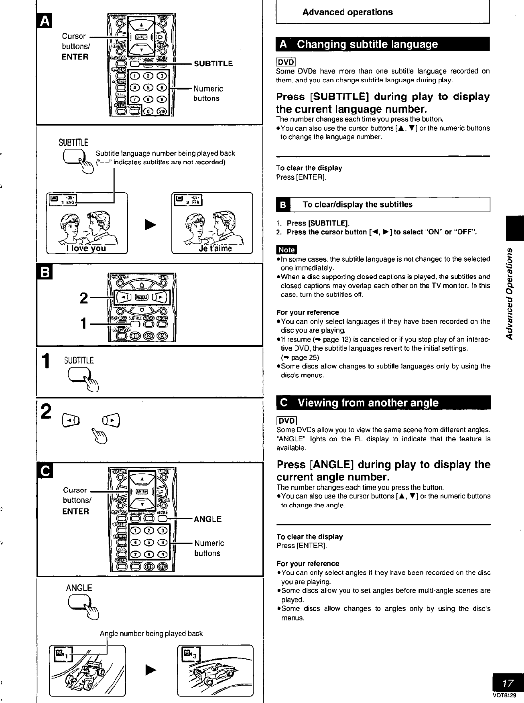 Panasonic DVD-RV10, DVD-RV20, DVD-RV30 manual 