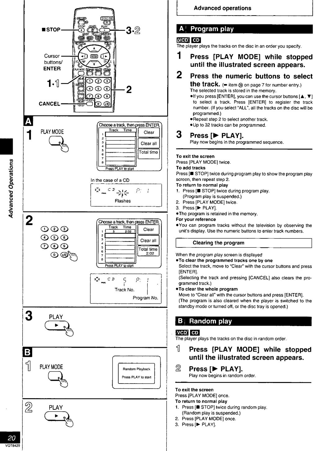 Panasonic DVD-RV10, DVD-RV20, DVD-RV30 manual 