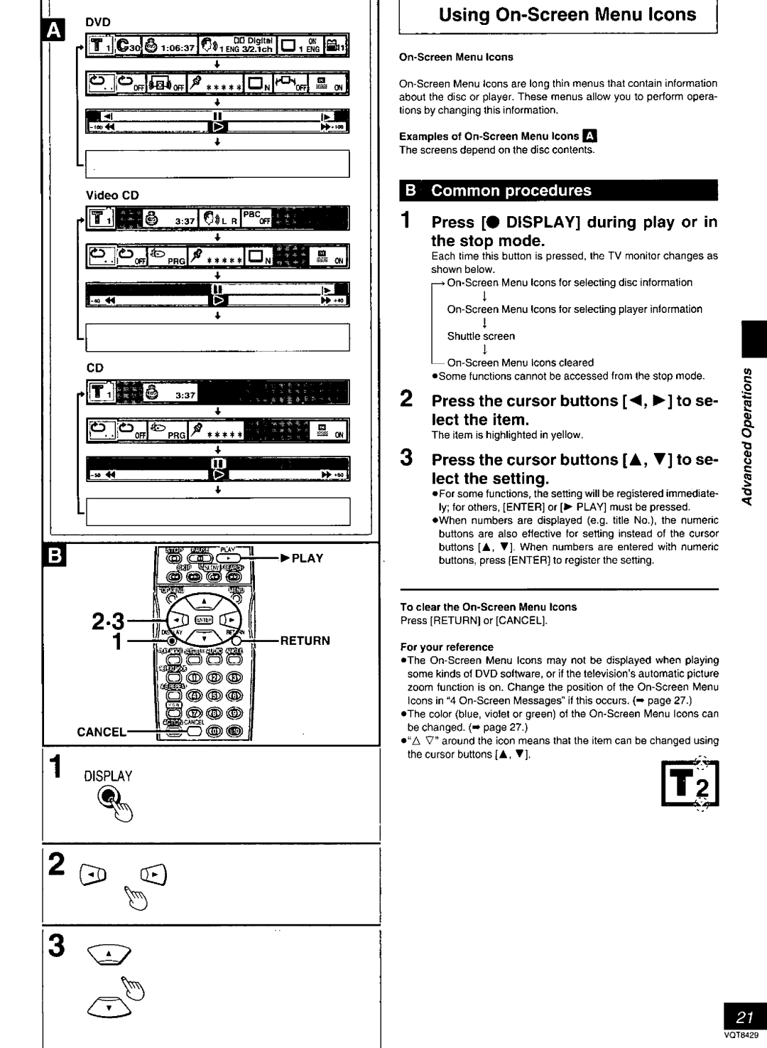 Panasonic DVD-RV20, DVD-RV30, DVD-RV10 manual 