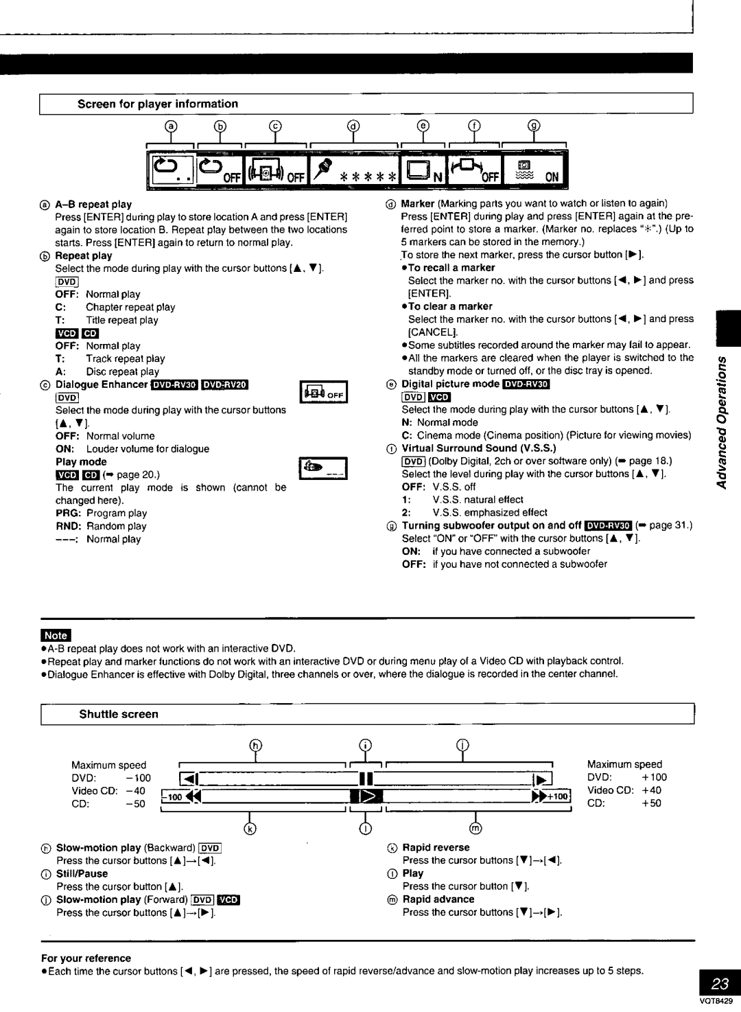 Panasonic DVD-RV10, DVD-RV20, DVD-RV30 manual 