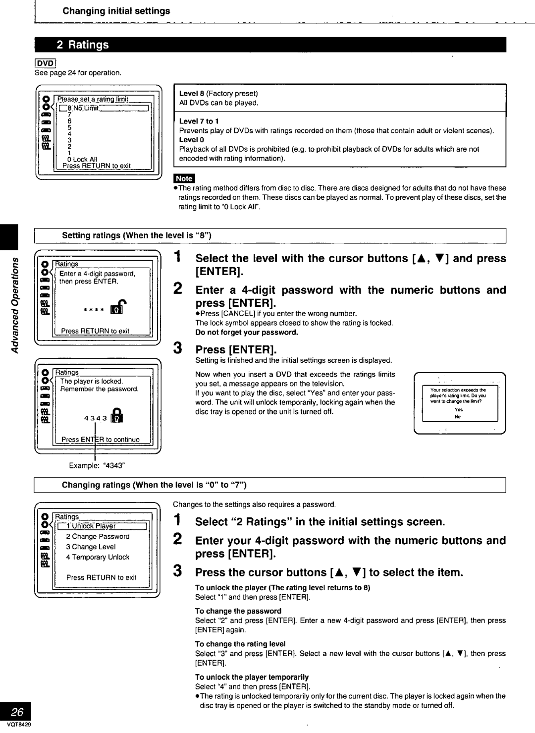 Panasonic DVD-RV10, DVD-RV20, DVD-RV30 manual 