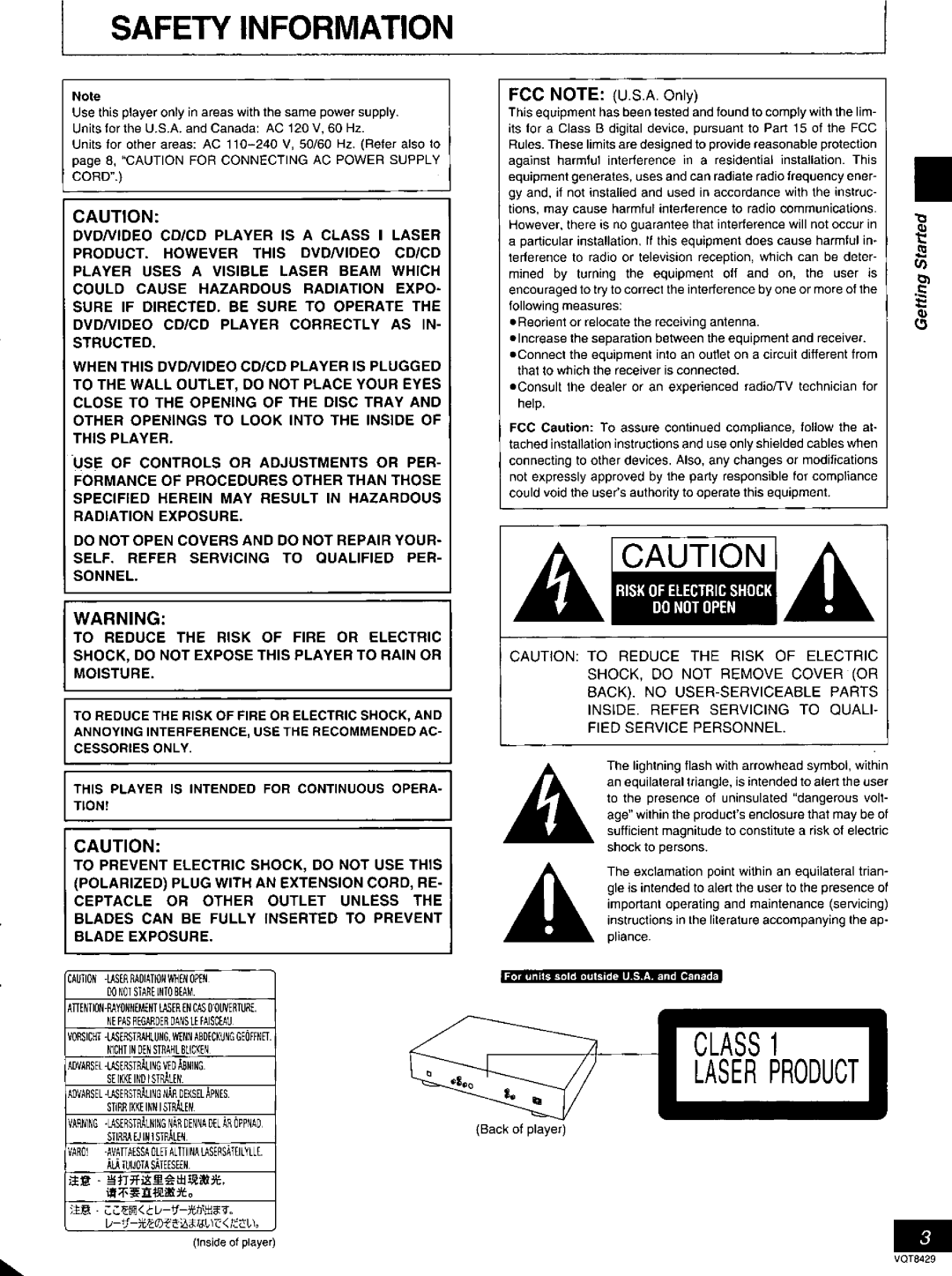 Panasonic DVD-RV20, DVD-RV30, DVD-RV10 manual 