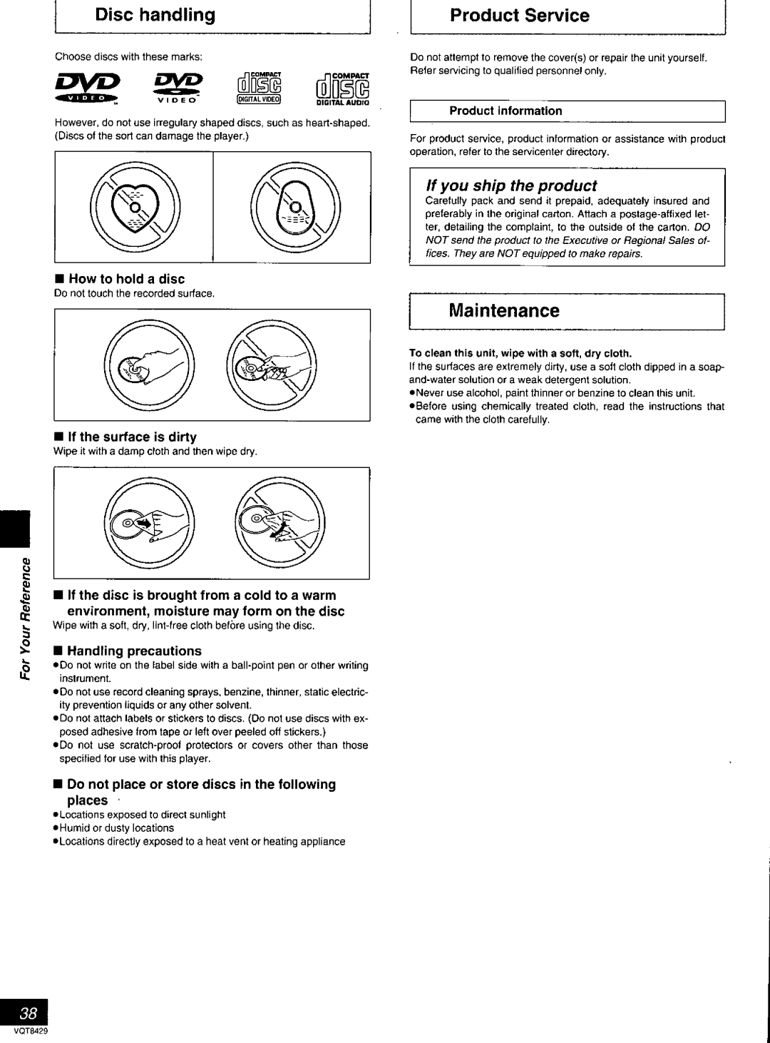 Panasonic DVD-RV10, DVD-RV20, DVD-RV30 manual 