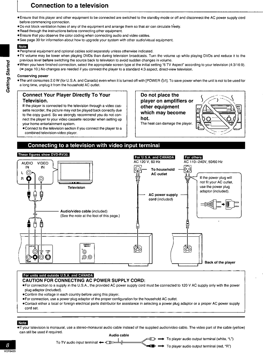 Panasonic DVD-RV10, DVD-RV20, DVD-RV30 manual 