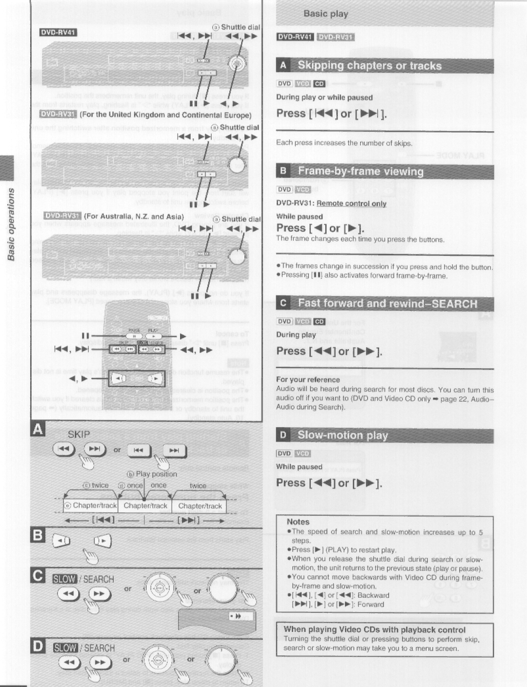 Panasonic DVD-RV31, DVD-RV41 manual 