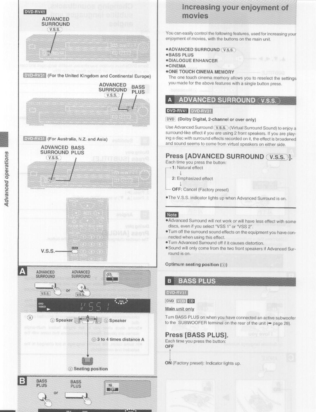 Panasonic DVD-RV31, DVD-RV41 manual 