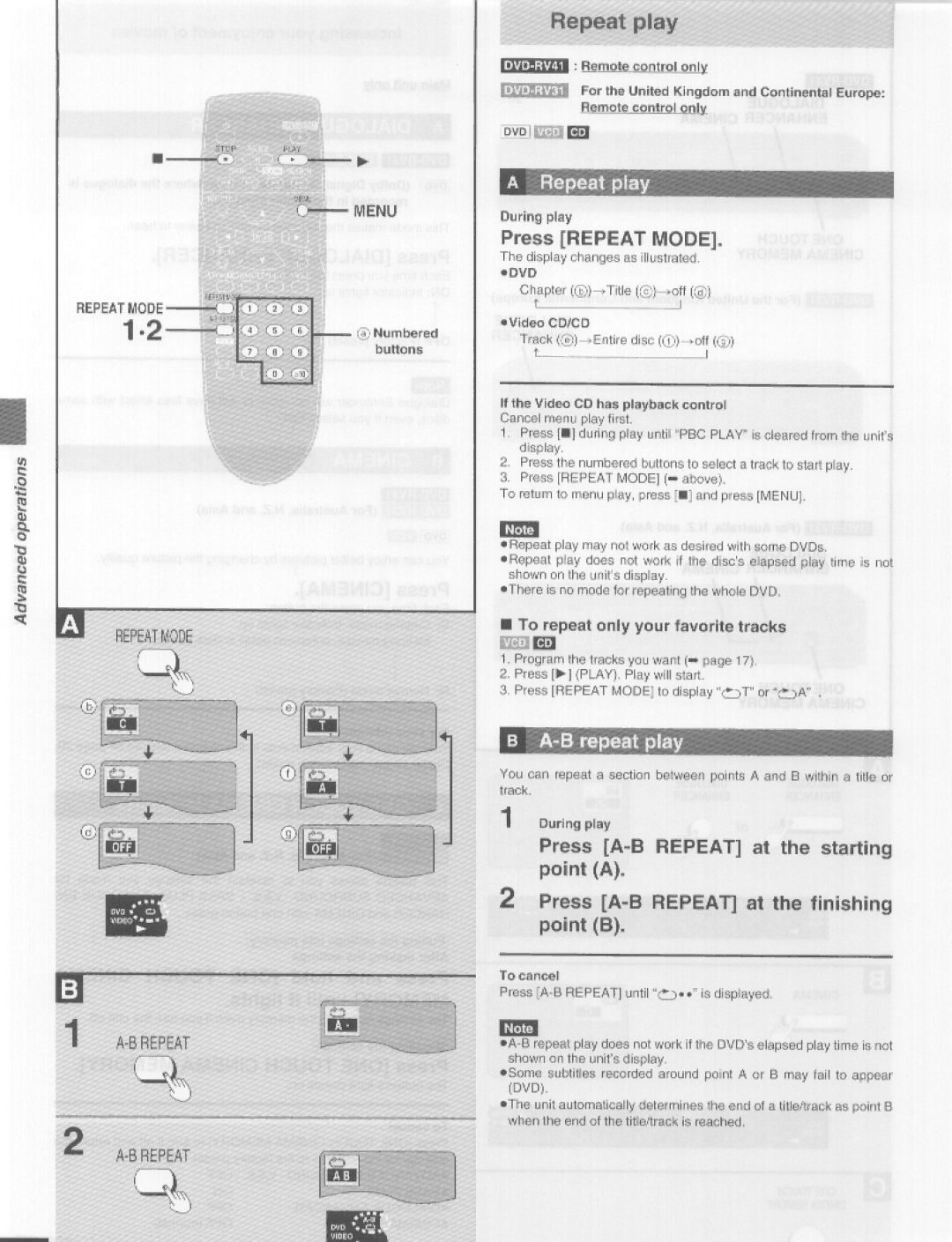 Panasonic DVD-RV31, DVD-RV41 manual 