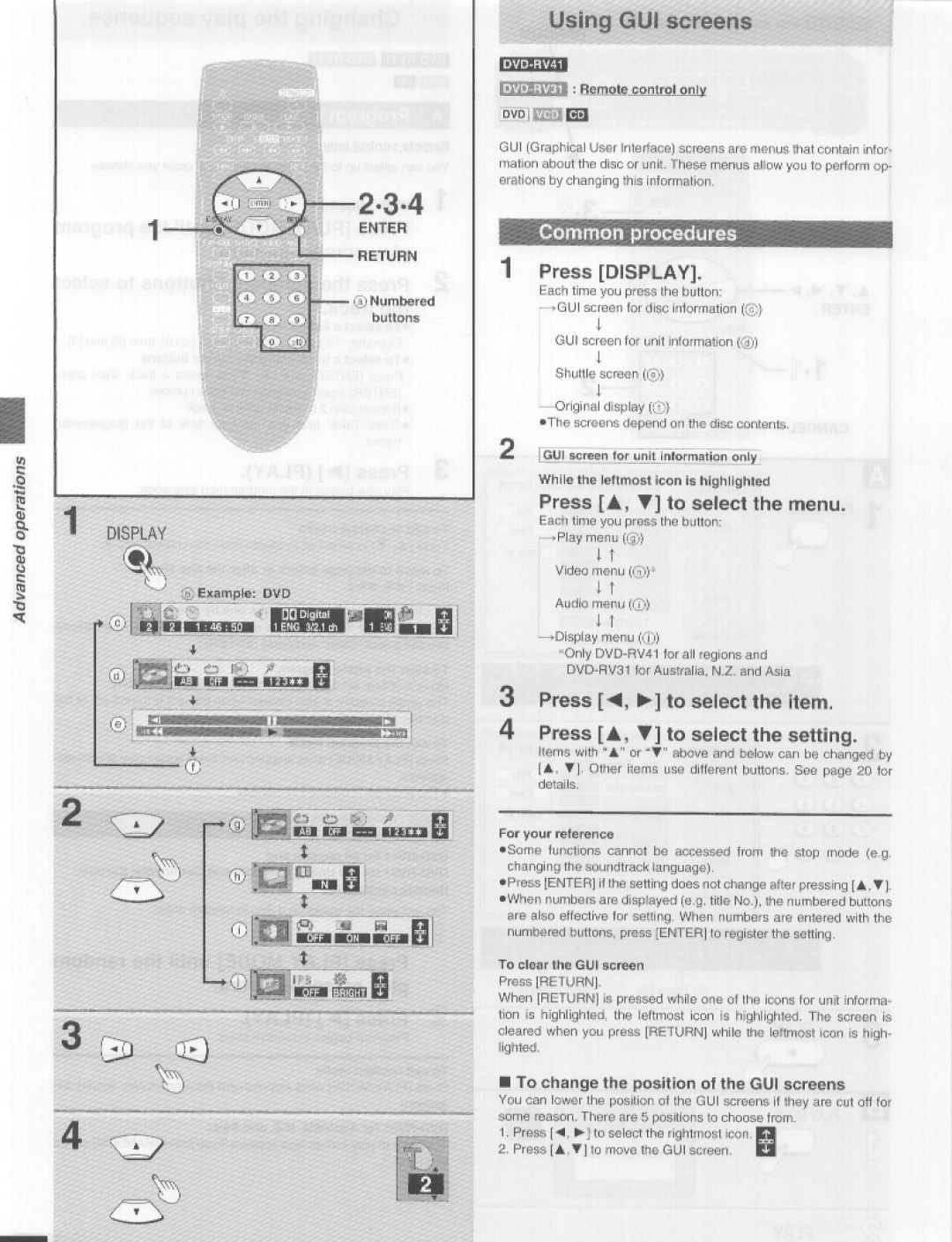 Panasonic DVD-RV31, DVD-RV41 manual 