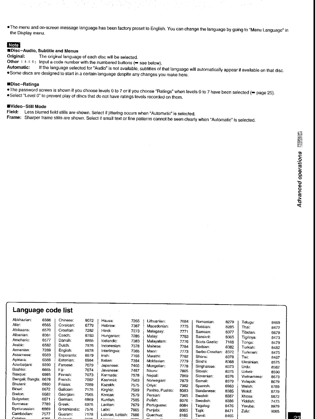 Panasonic DVD-RV31, DVD-RV41 manual 