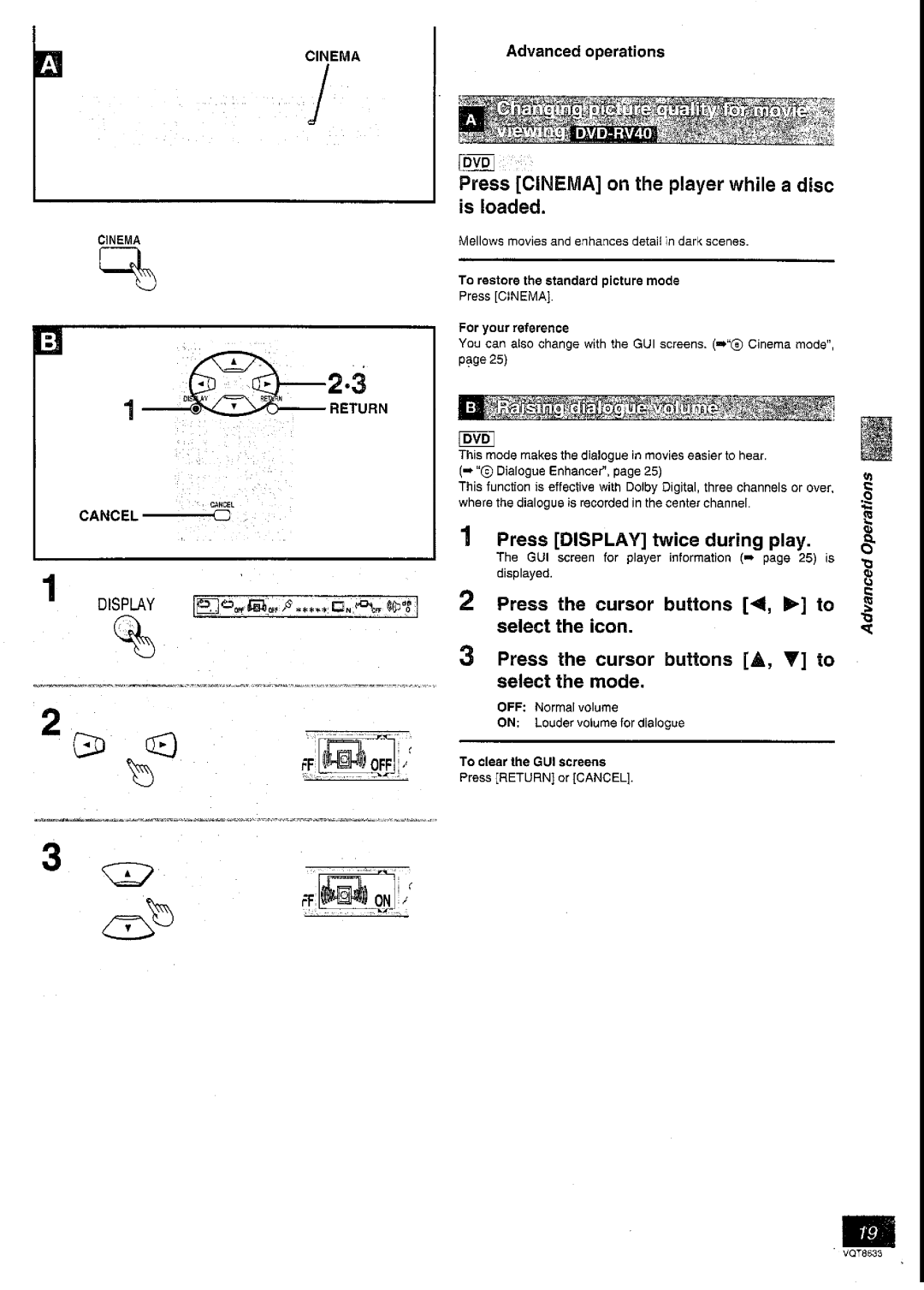 Panasonic DVD-RV40 manual 