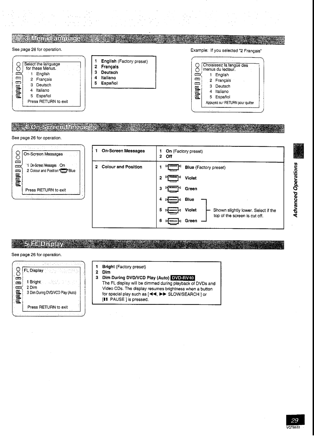 Panasonic DVD-RV40 manual 