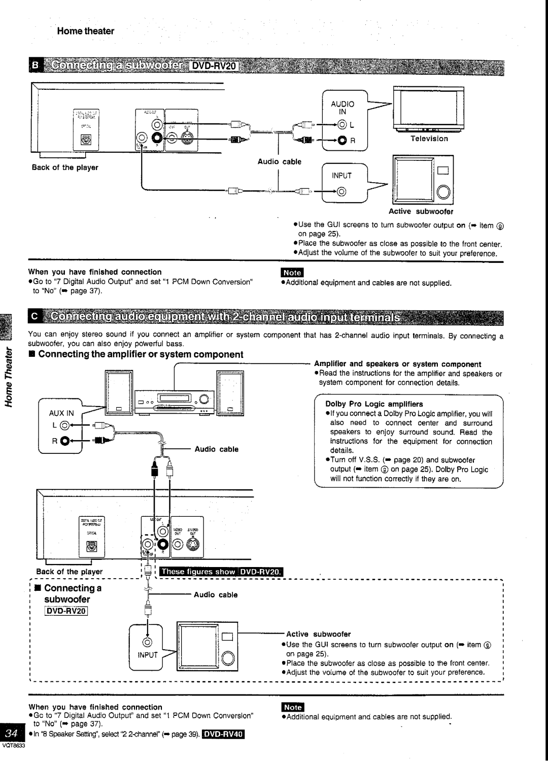 Panasonic DVD-RV40 manual 