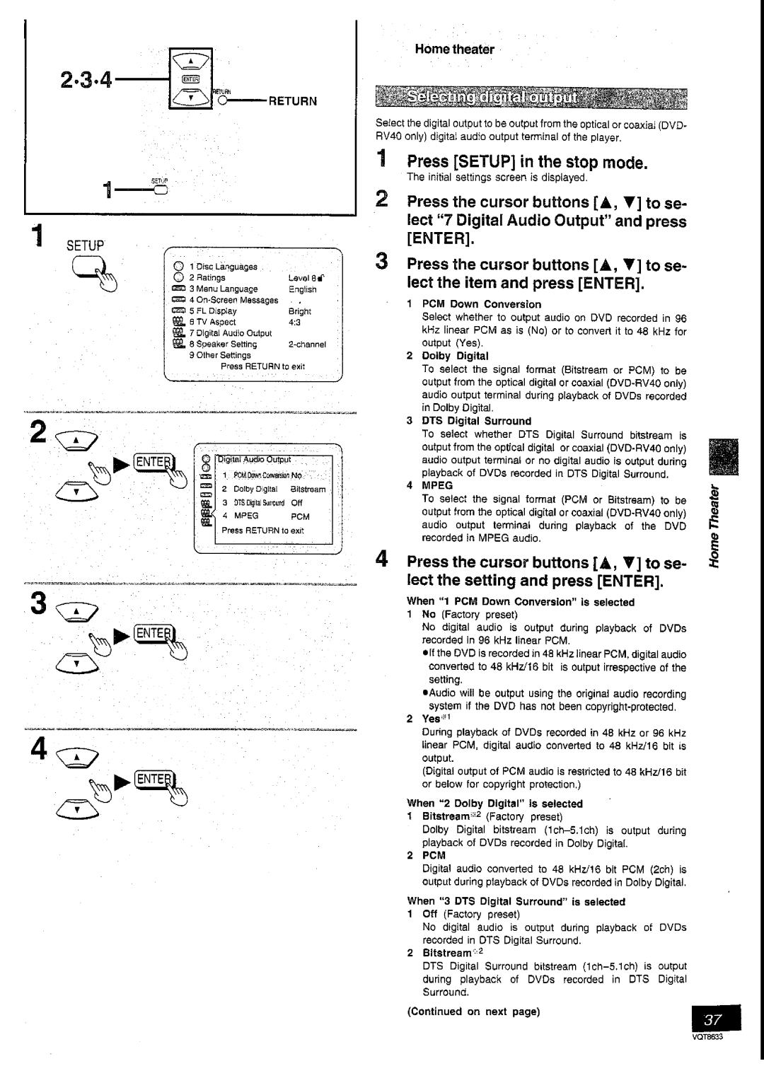 Panasonic DVD-RV40 manual 