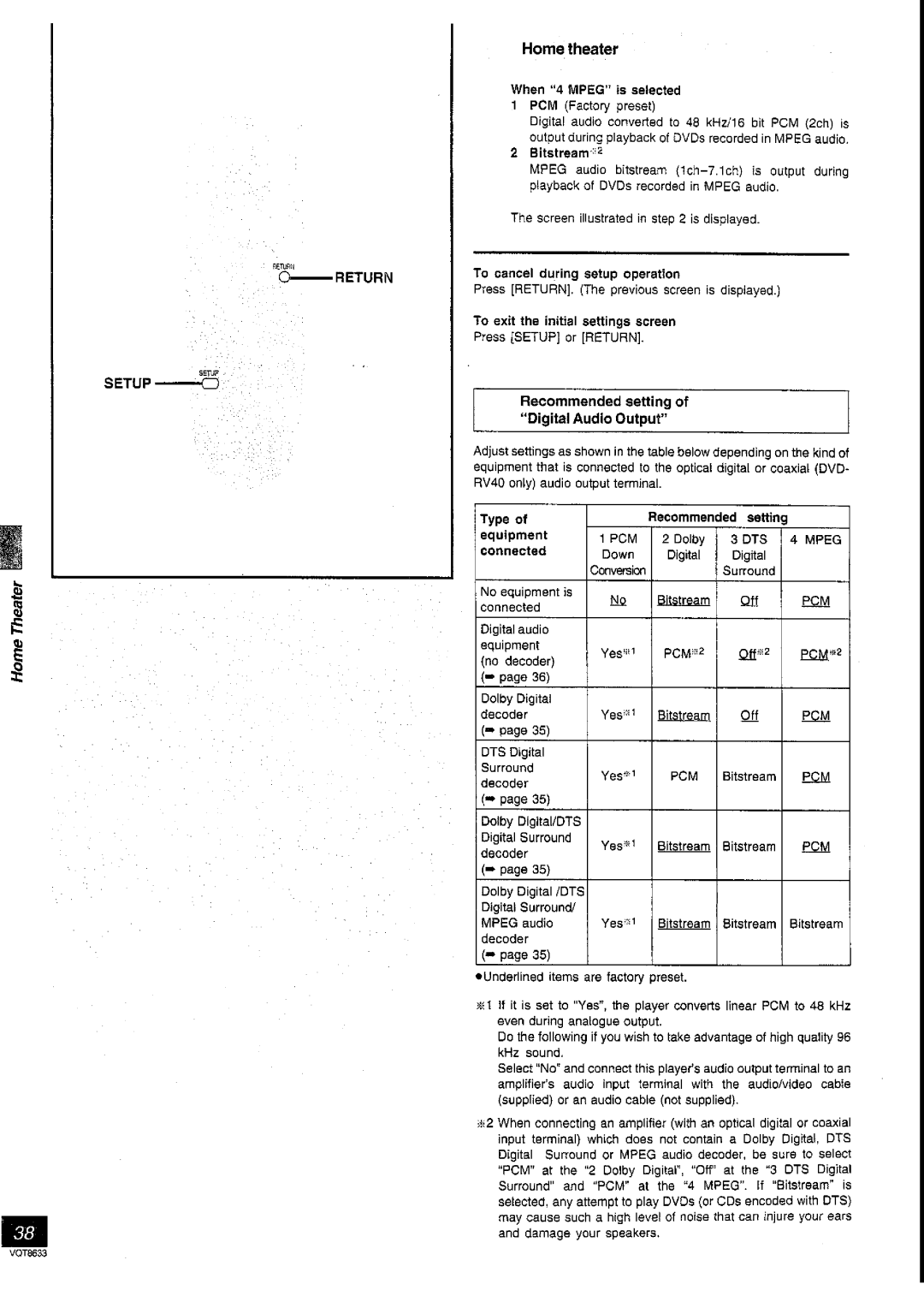 Panasonic DVD-RV40 manual 