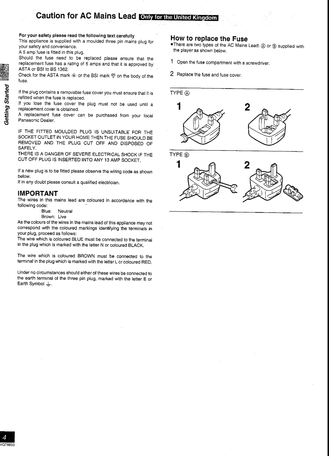 Panasonic DVD-RV40 manual 