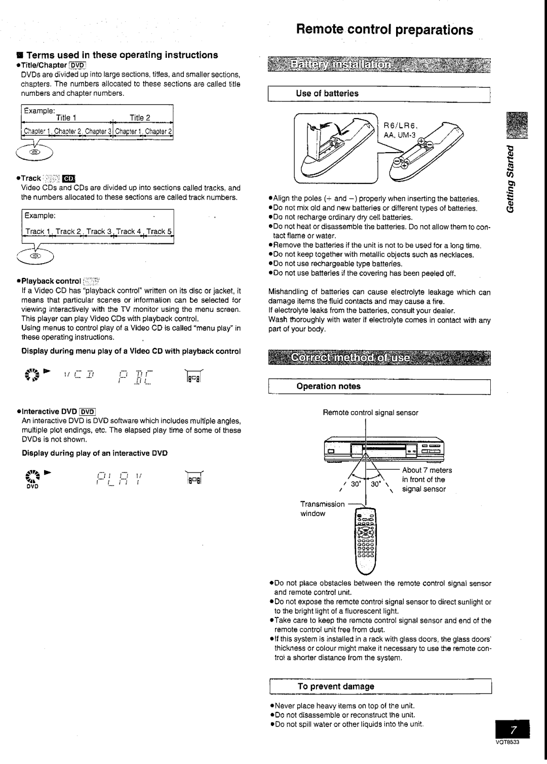 Panasonic DVD-RV40 manual 