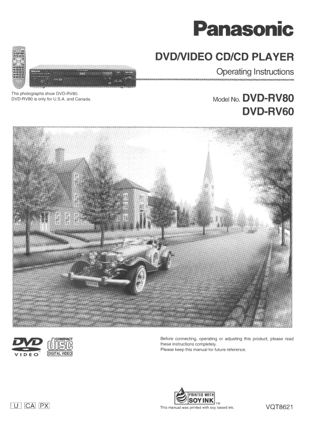 Panasonic DVD-RV80 manual 