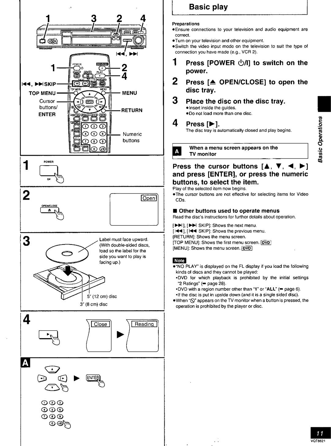 Panasonic DVD-RV80 manual 