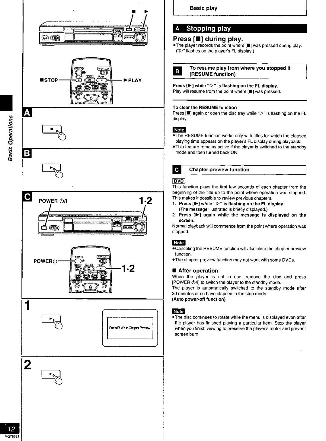 Panasonic DVD-RV80 manual 