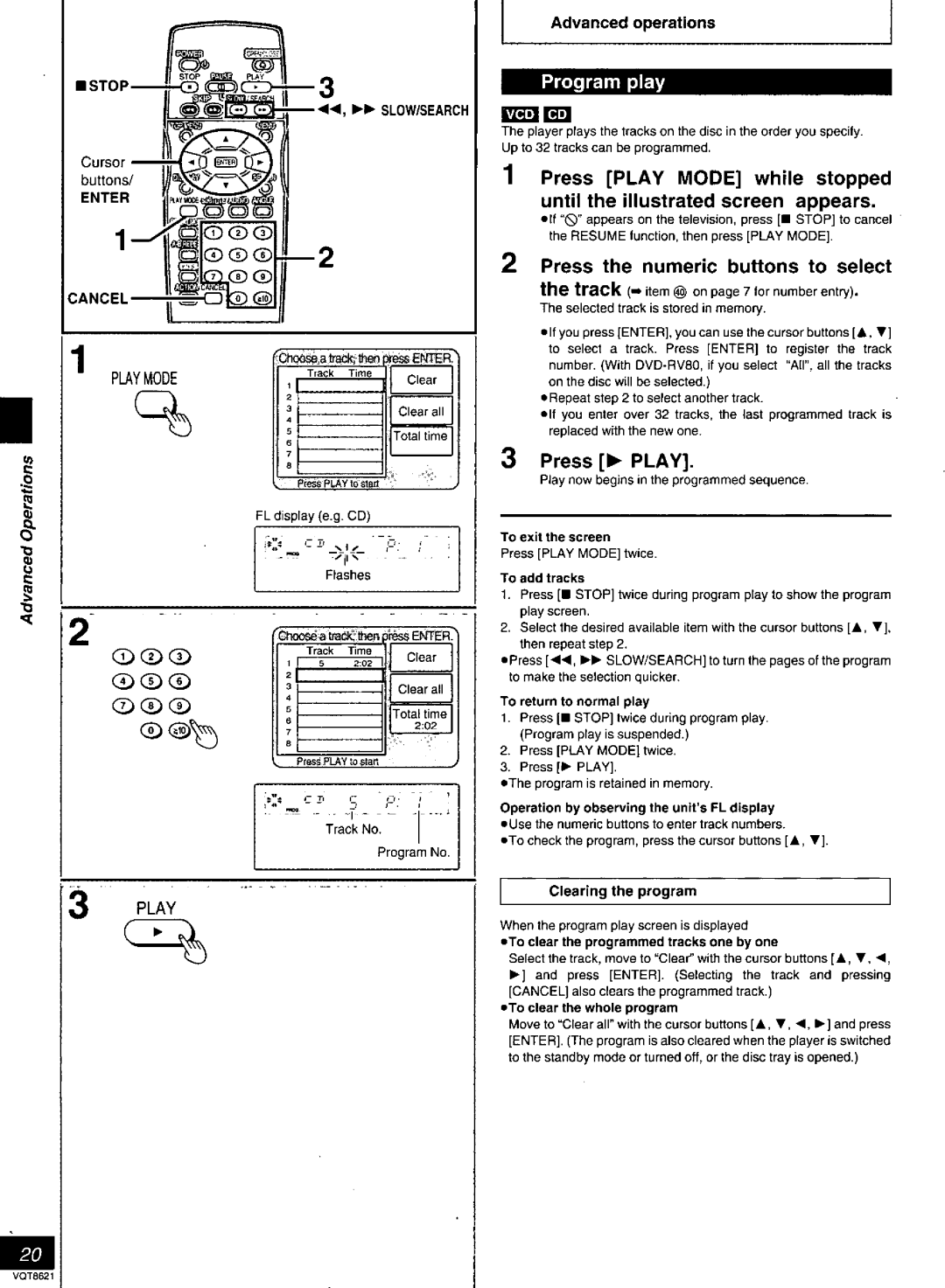 Panasonic DVD-RV80 manual 