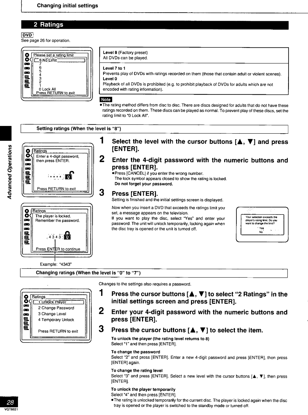 Panasonic DVD-RV80 manual 