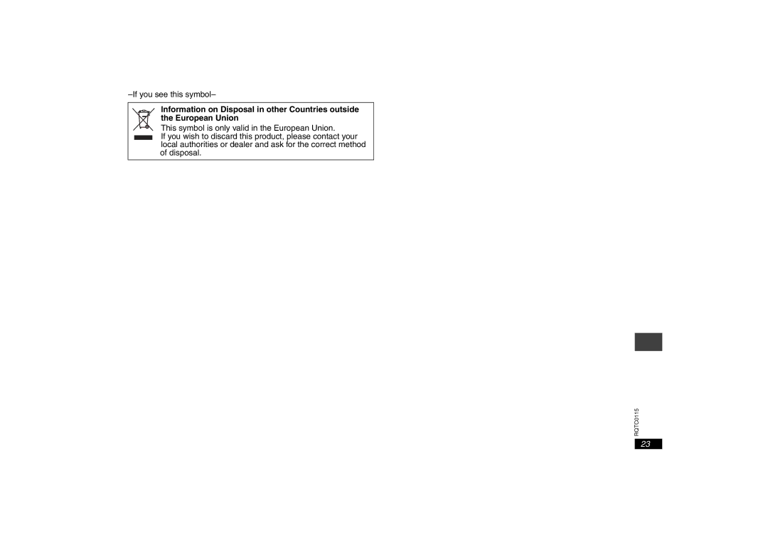 Panasonic DVD-S43 operating instructions If you see this symbol 