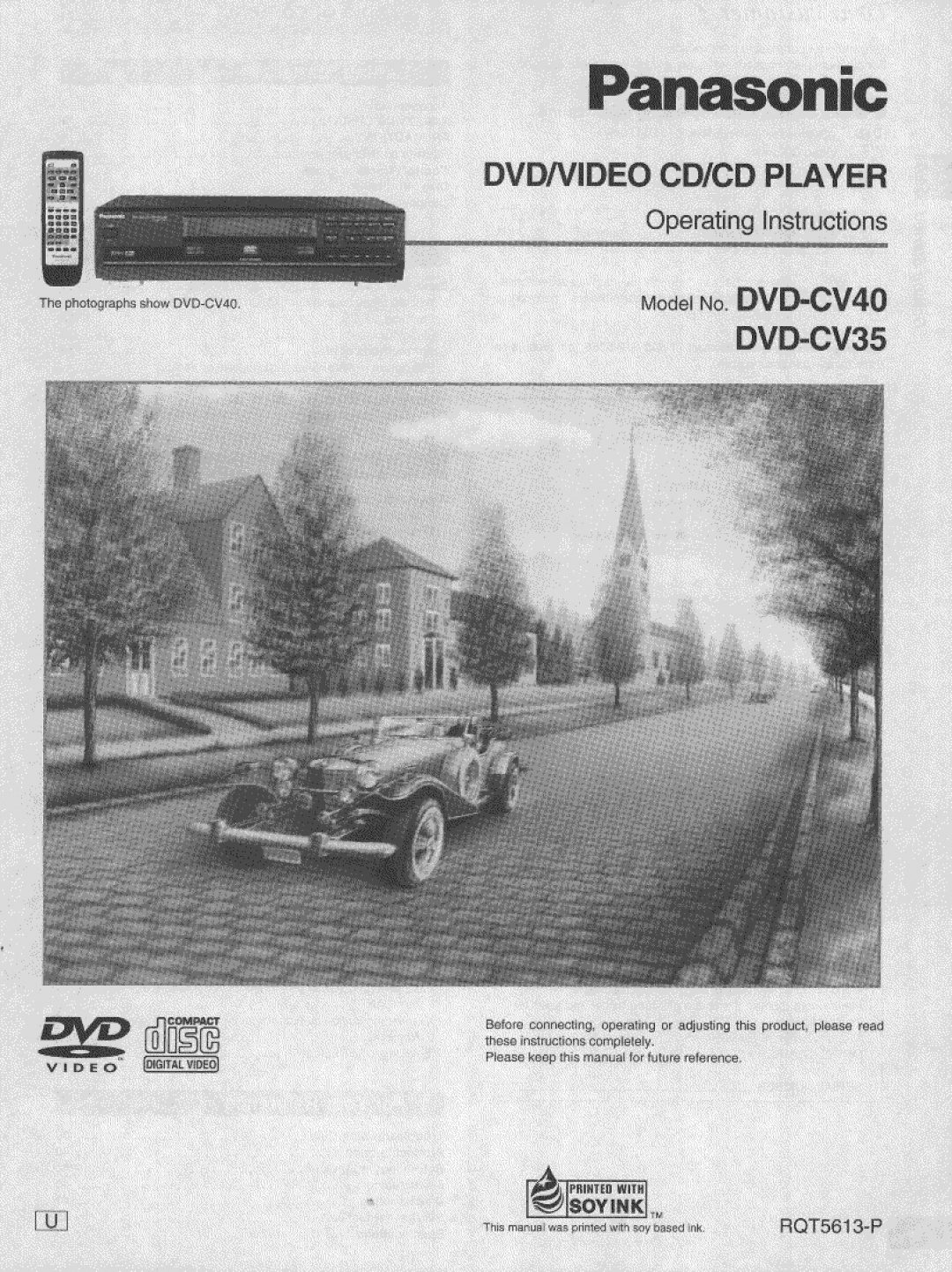 Panasonic DVD-CV35, DVDCV40 manual 