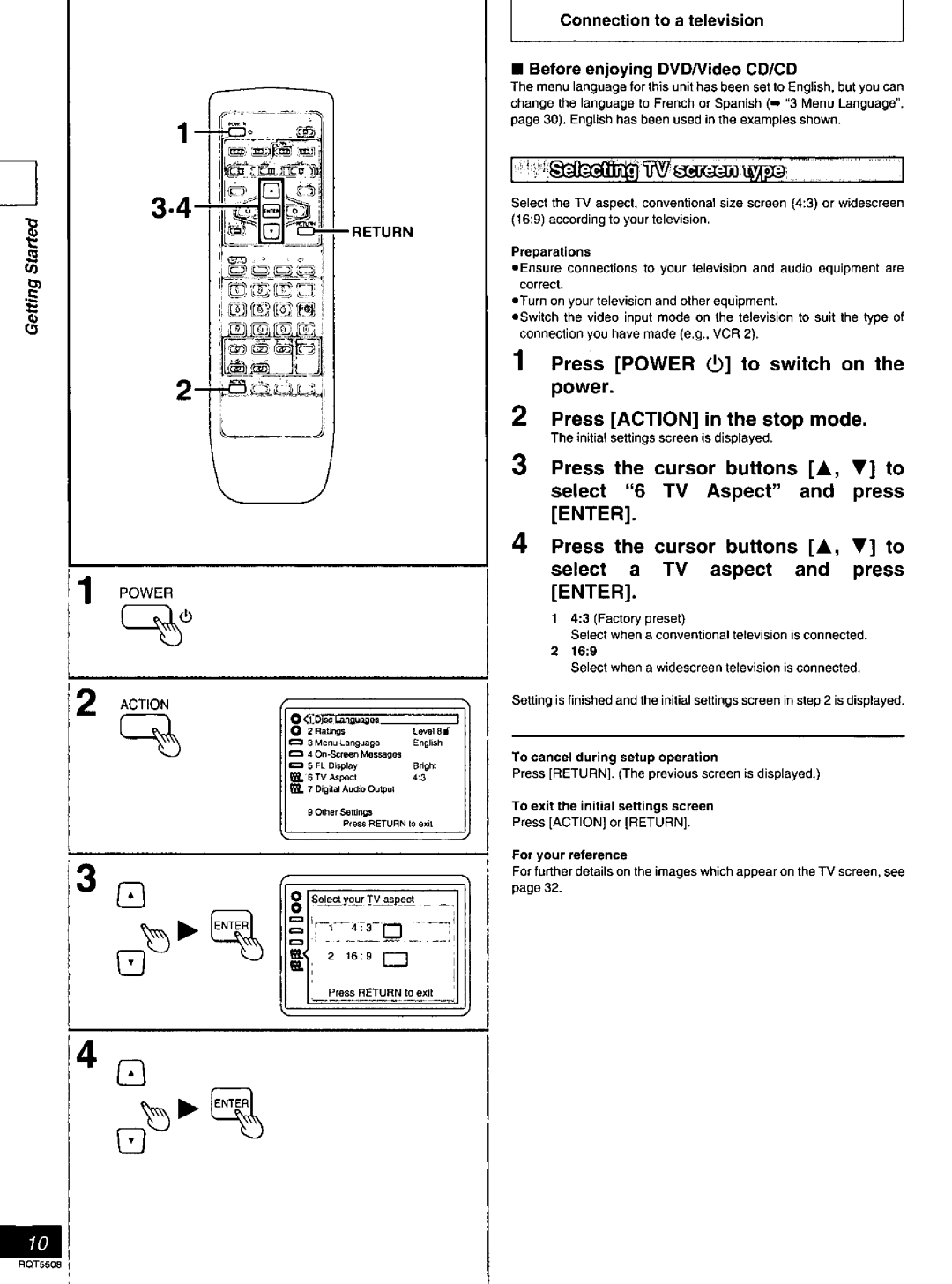 Panasonic DVDCV40, DVD-CV35 manual 